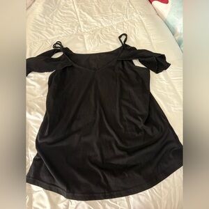 Off the Shoulder Black Top